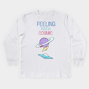 FEELING KINDA COSMIC Kids Long Sleeve T-Shirt